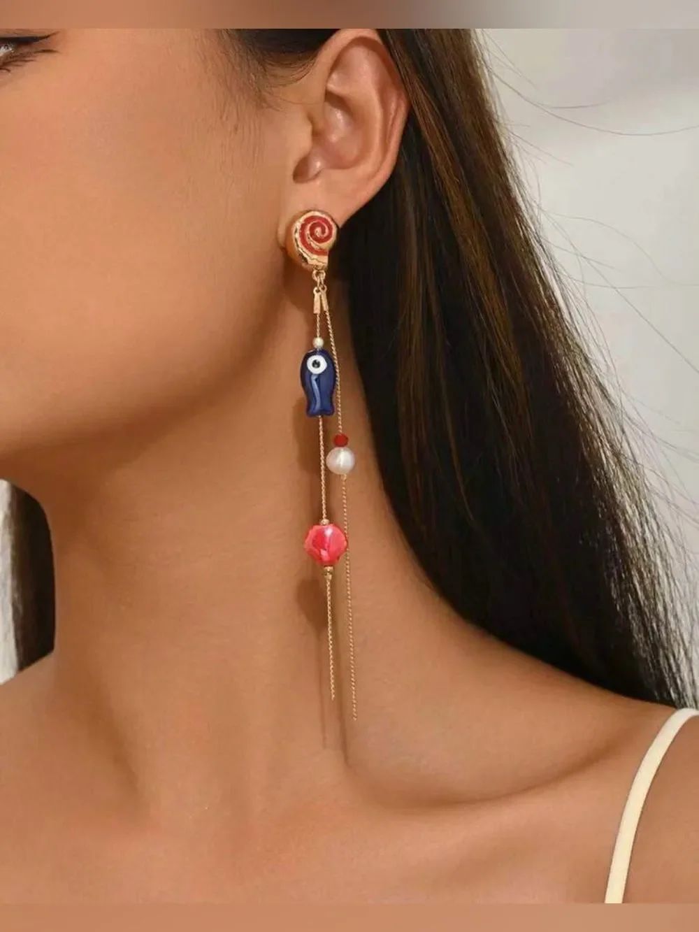 sea shape drop earring A1717